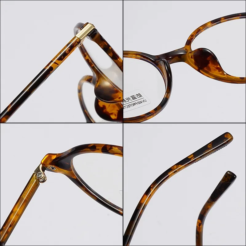 TR90 Retro Small Elliptical Frame Reading Glasses for Men and Women, Photochromic Presbyopia Glasses, Non spherical Surface