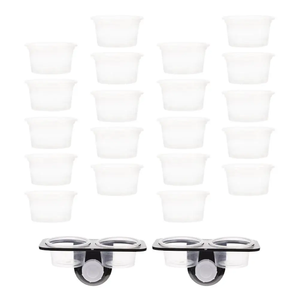 

Reptile Feeder Accessory Tank Supplies Thermostat Water Plastic Double Cups Feeding Ledge