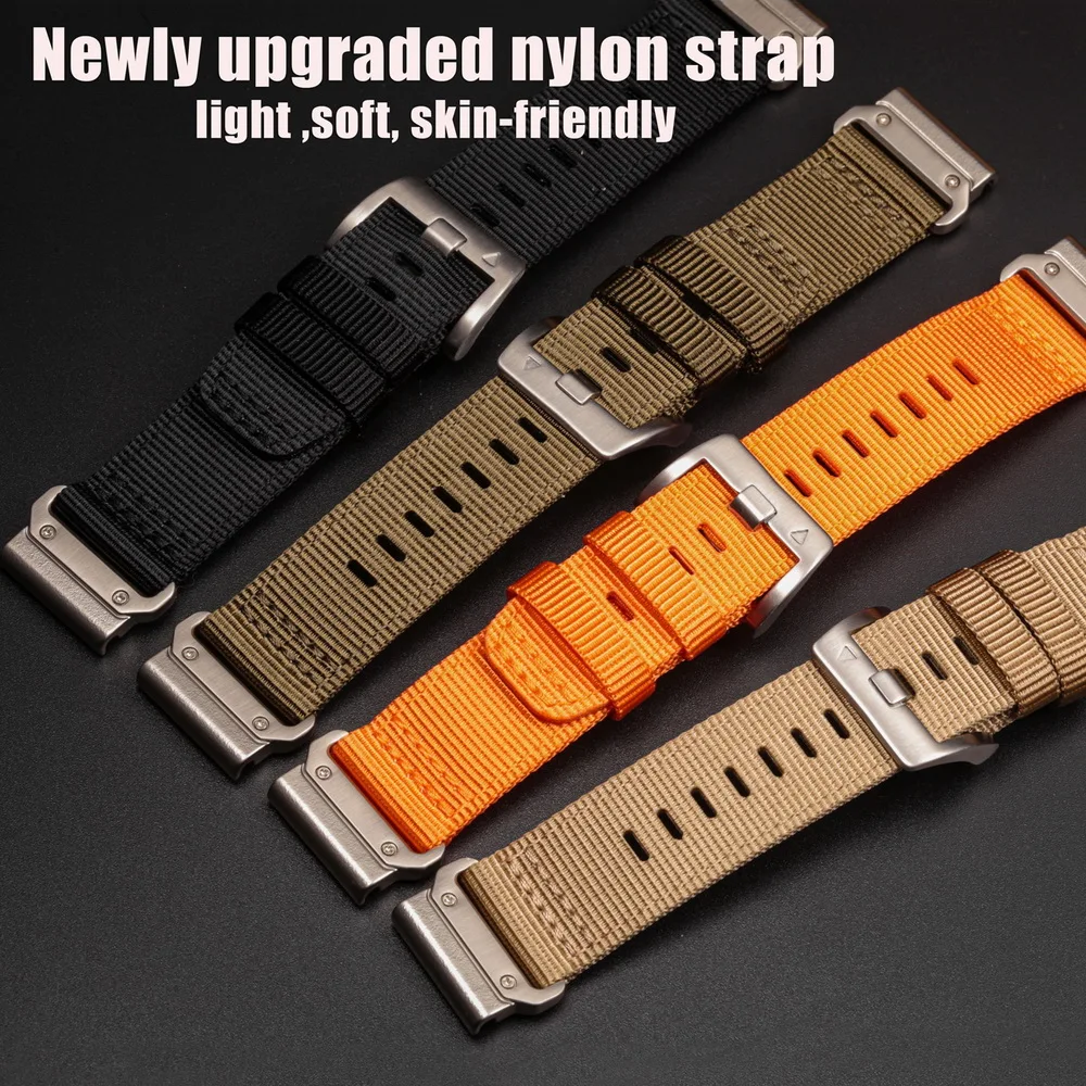

HEMSUT Watch Band For Garmin Tactix Nylon Quickfit 20 22 26mm Sports Wrist Strap Compatible Fenix8 7 6 EPIX /MK3 /Tactix