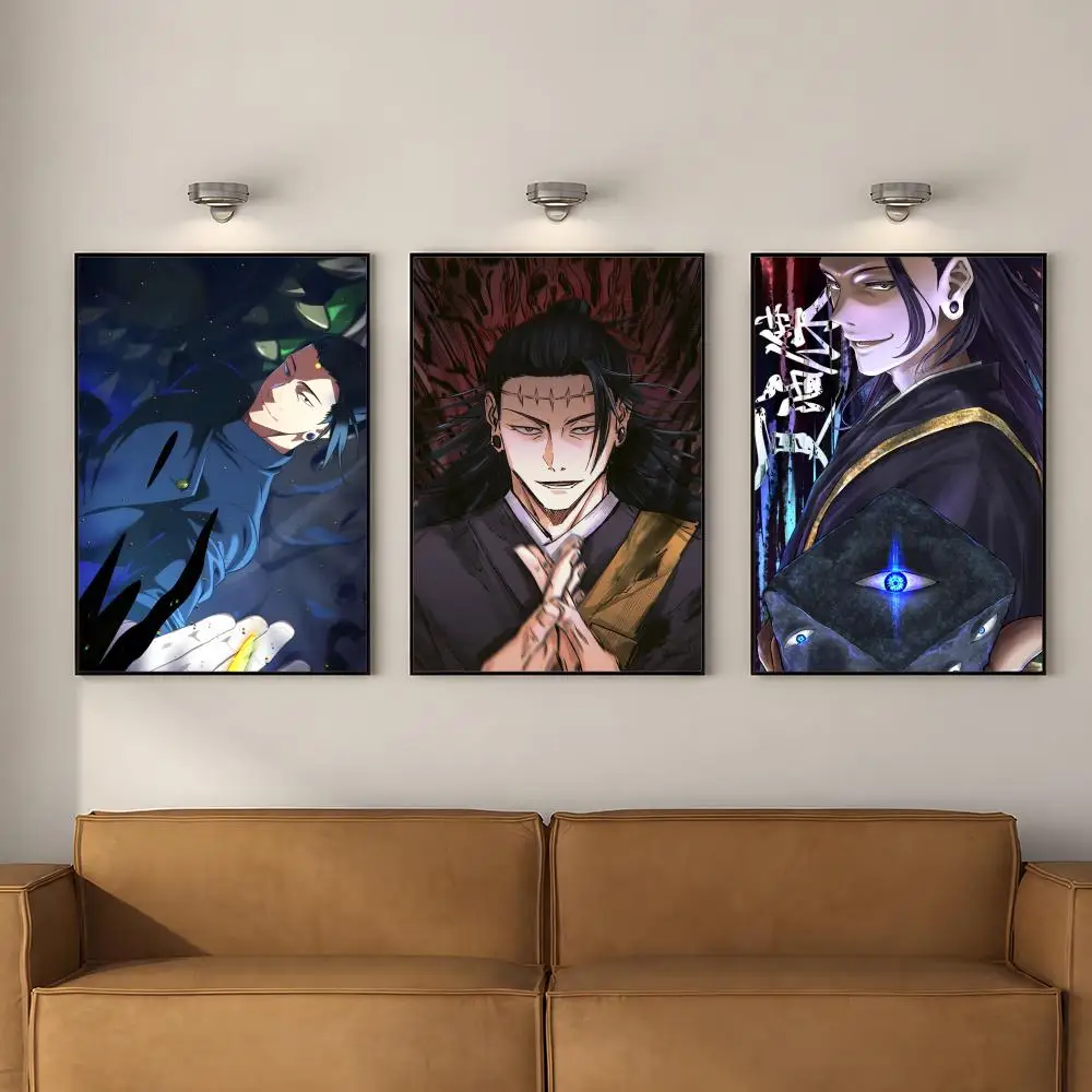 Character S-Suguru G-Geto JJK Poster PP Self Adhesive Decorative Poster Waterproof Waterproof for Apartment Bedroom