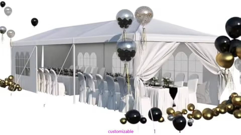 10x30 FT Heavy Duty Party Tent - Waterproof Outdoor Canopy for Weddings, Events & Backyard, White - AliExpress