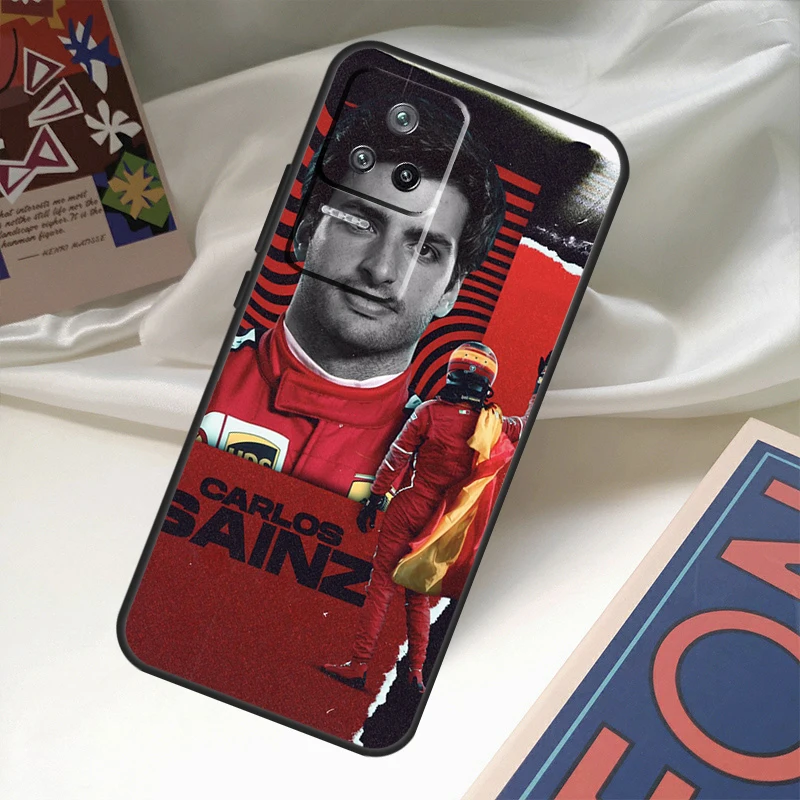 Carlos Sainz F1 Case For Xiaomi 14 13 Ultra 12 Lite 11T 12T 13T Pro POCO M6 X3 X5 X6 Pro F3 F5 M5s Cover