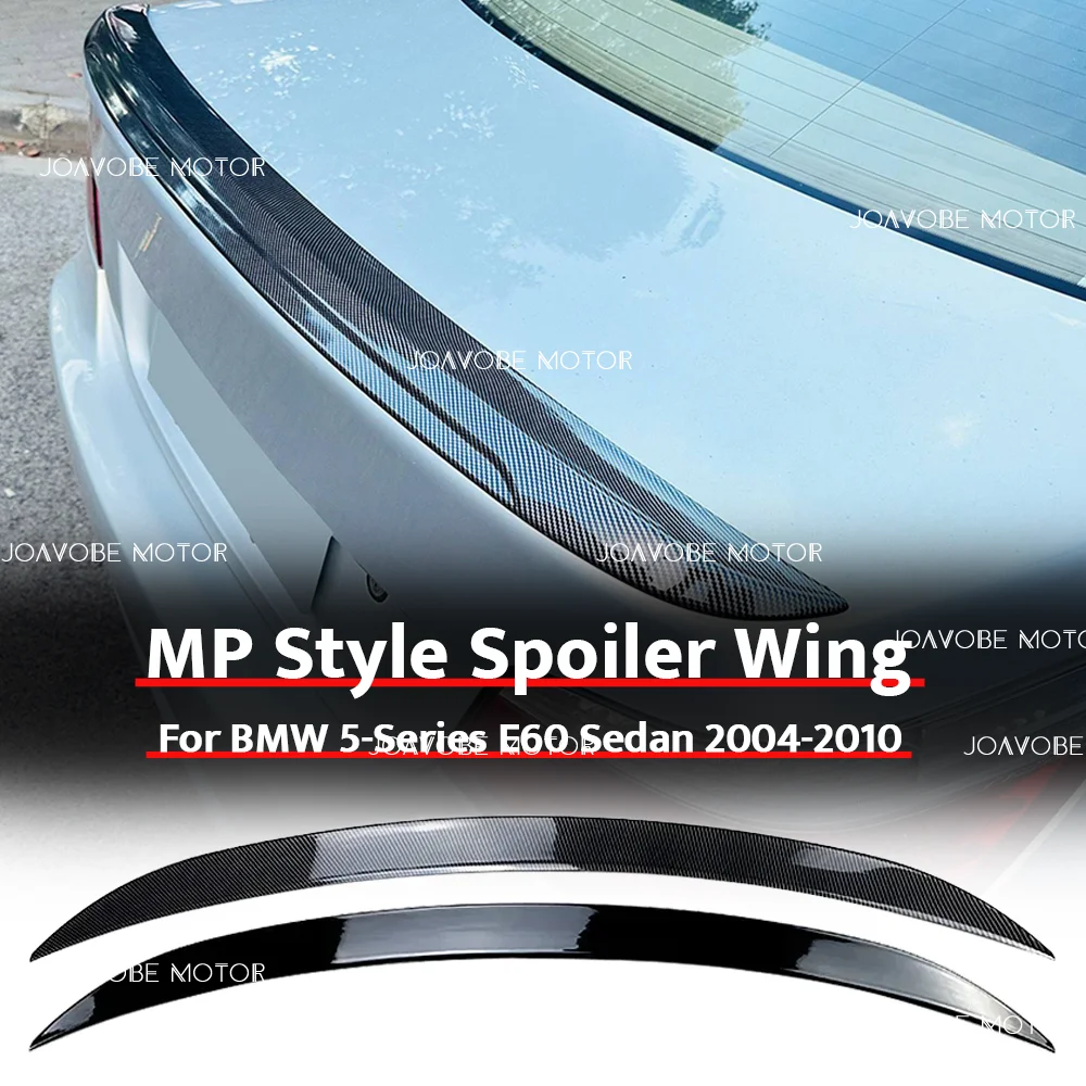 

Glossy Black Glossy Carbon Fiber Look MP Style Rear Spoiler Wing For BMW 5-Series E60 Sedan 2004-2010