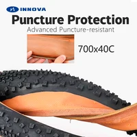 INNOVA-neumático de bicicleta de carretera 700C, neumático antipinchazos, resistente al desgaste, caucho ultraligero, neumático exterior negro, suministros para bicicletas de carretera