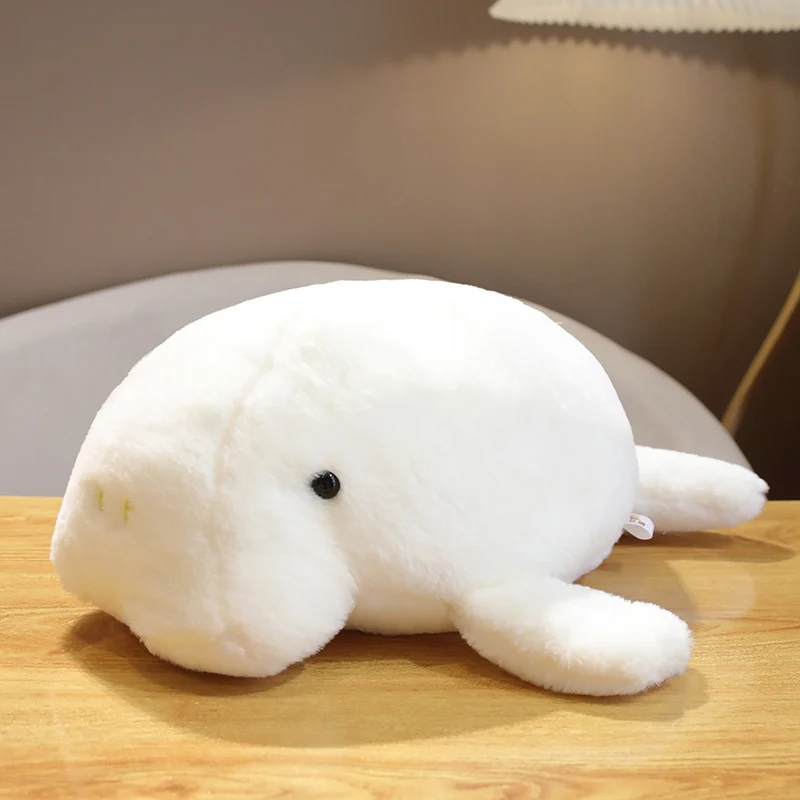 Kawaii Manatee Anime Cute Dugong Plushie Sea Cow Plush Toys Lifelike Animals Simulation Stuffed Doll Kawai Toy Gifts