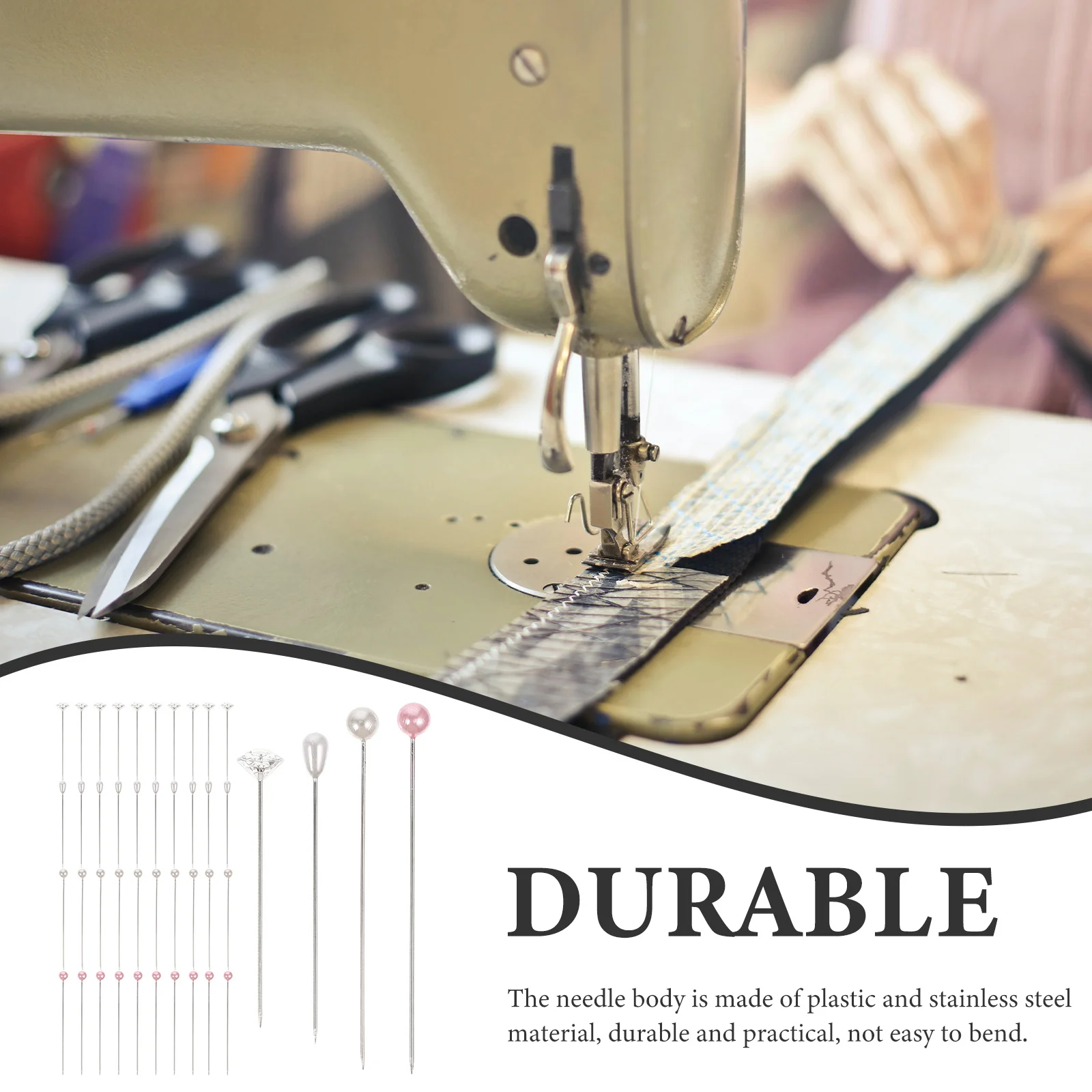 

200Pcs Pear Shape Shiny Pins for Sewing Fabric Straight Pin Craft Jewelry Making DIY Dressmaking Decorative Corsage