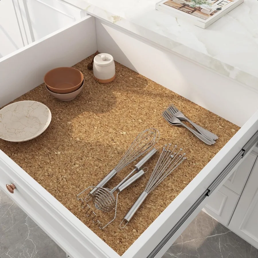 MultiPurpose Cork Roll with Adhesive Backing Natural Cork Shelf Liner 79x12 Inch 1.5mm Thick Small Sheet Mat for Wall Kitchen C