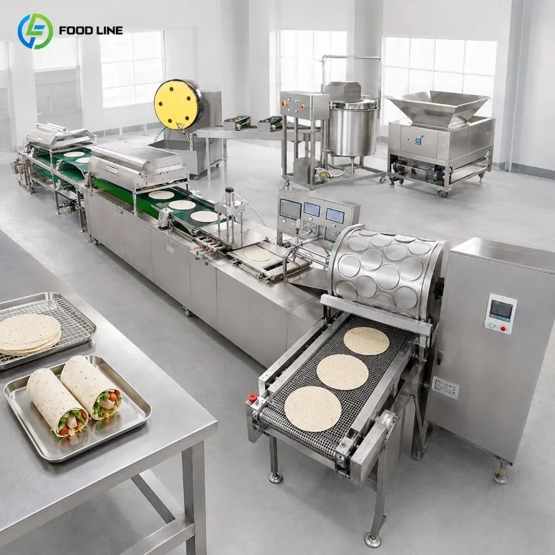 Multi-Functional Pastry Production Line Chapati and Spring Roll Machine Customized