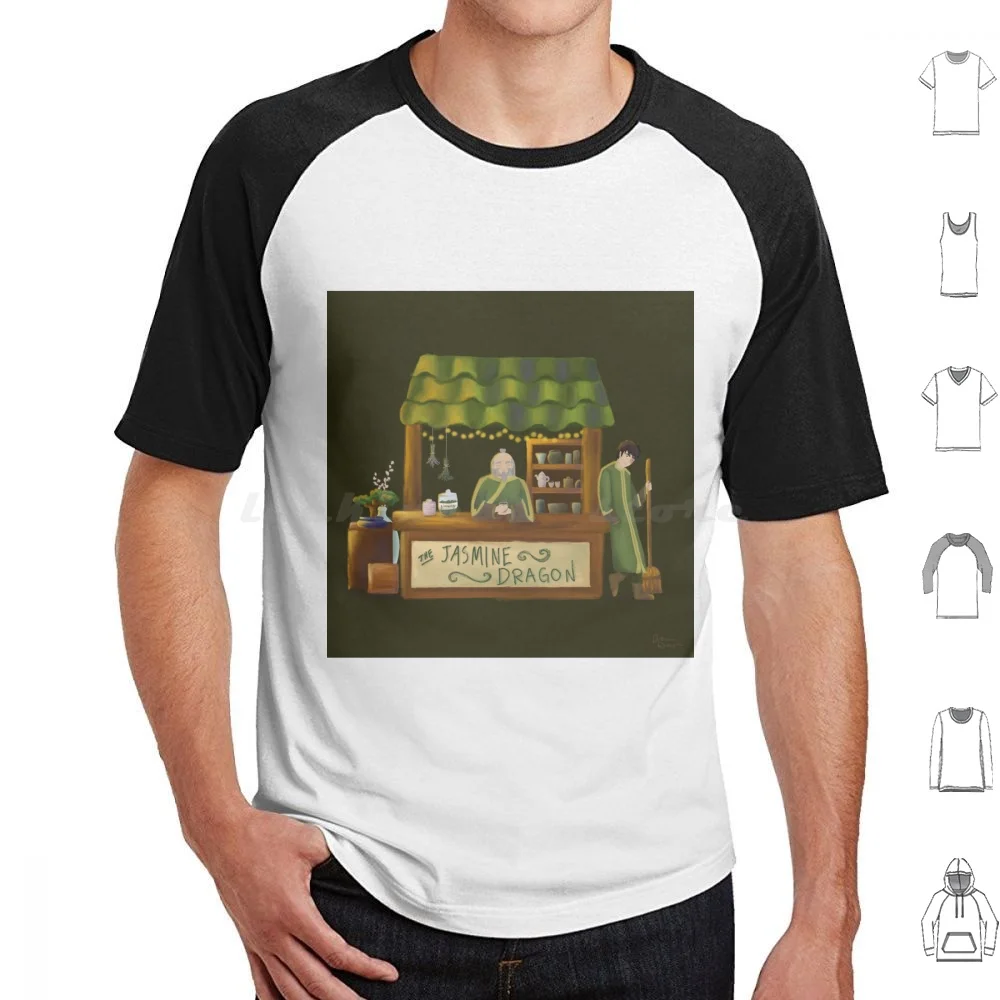 Camiseta The Jasmine Dragon talla grande 100% algodón Airbender Aang Zuko Iroh tío té Jasmine Dragon The Jasmine Dragon Shop Ba