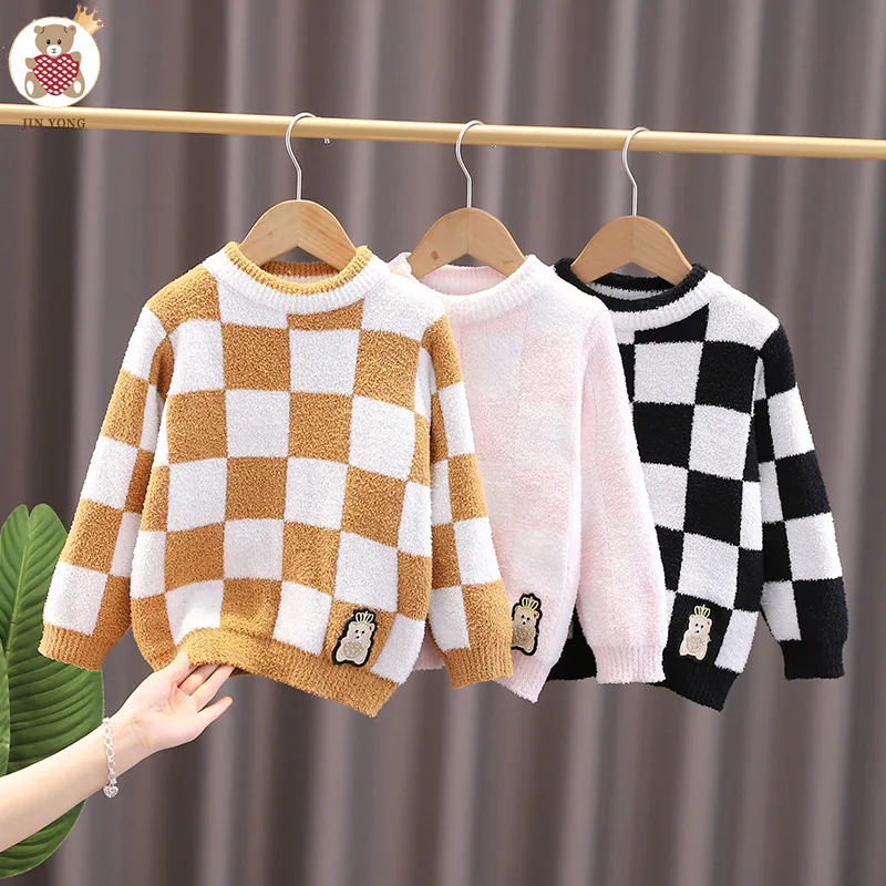 

Chenille Boys and Girls Sweater Knitted Top