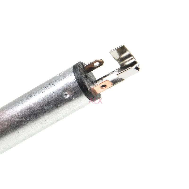 2pcs 6.3mm 6.35MM 3-Pole Stereo Metal female Plug Connector 6.3 Jack Adapter With Soldering Wire Terminals 1/4 inch Microphone