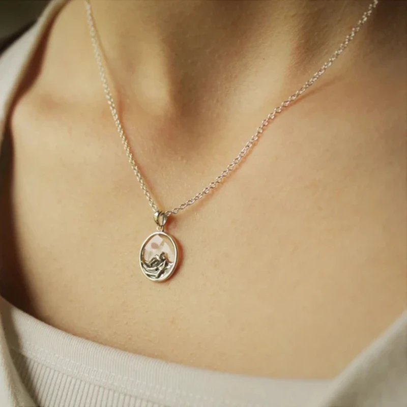 1 قلادة بذور الخردل الجبلية للرجال - مجوهرات مسيحية أنيقة تحت عنوان الجبال، تحديد الإيمان والقوة هدية العيد