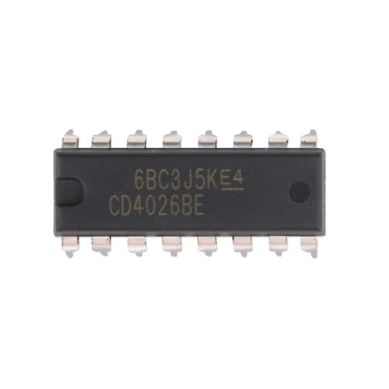 5pcs Original authentic straight plug CD4026BE DIP-16 logic chip decimal count / frequency divider chip