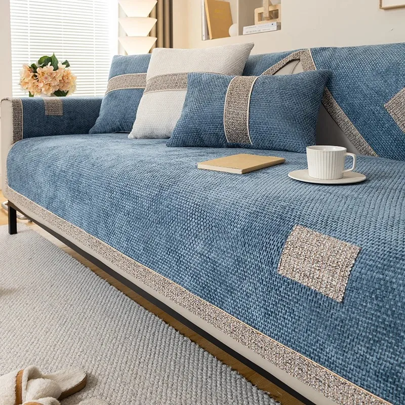 New 2024 Linen Sofa Cushion for All Seasons Universal Non-slip Sofa Cover Towel Cover Backrest Cover Cloth Towel Woven Cotton