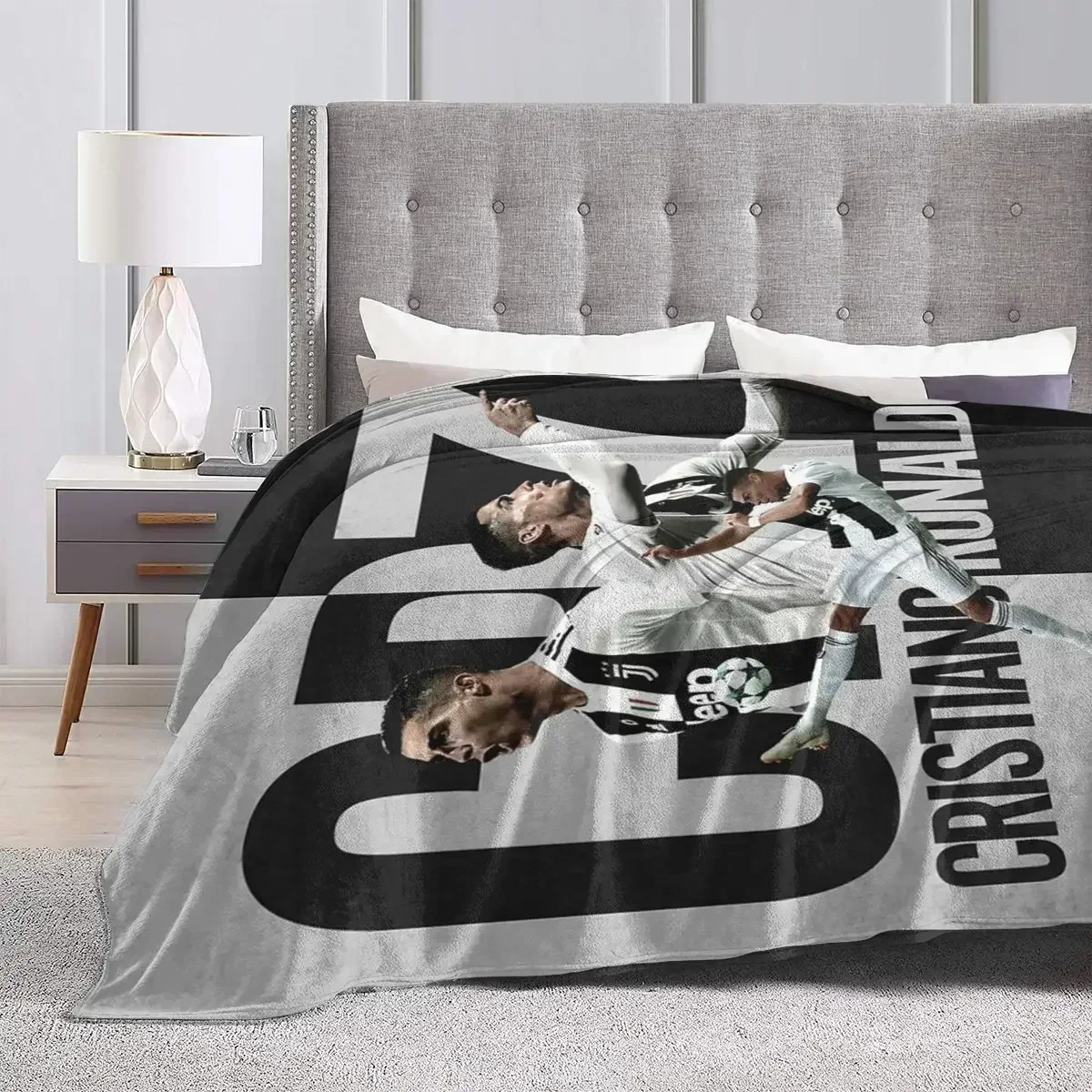 CR7 Cristiano Blanket Soft Warm Flannel Throw Blanket Bedspread for Bed Living room Picnic Travel Home Sofa