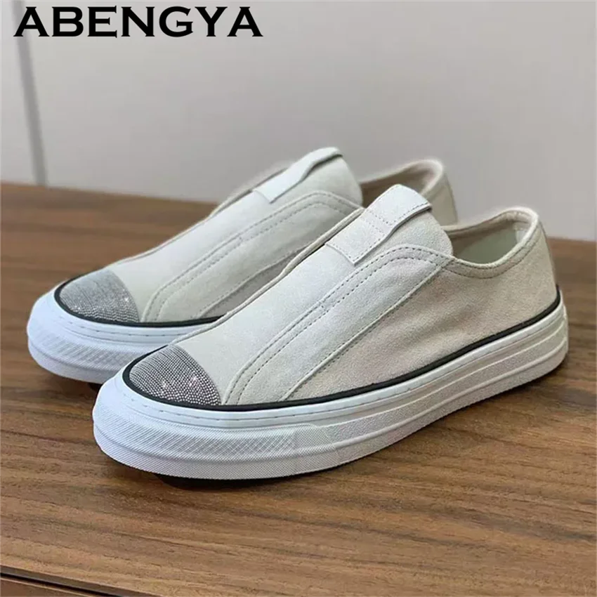 

Кроссовки из натуральной замши на толстой подошве, женские повседневные лоферы, женские мокасины, женские туфли без шнуровки на плоской подошве для вождения