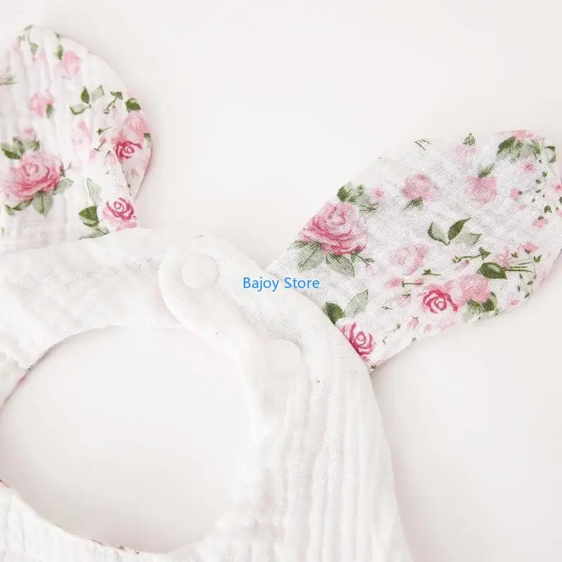 

63HE Lovely Baby Teething Bib Soft and Absorbent Infant Bandana Scarf for Toddler