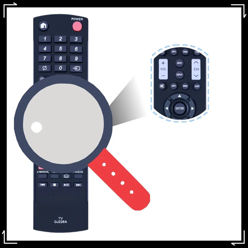 

Universal Replacement Remote Control GJ226A For Sharp LCD HDTV, Compatible With GJ225A Smart TV Remote