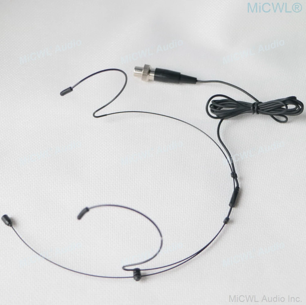 ACT2800 Black Color Ears Hook Face Headset Microphone For MiPro Wireless BeltPack Transmitter System TA4F Lock