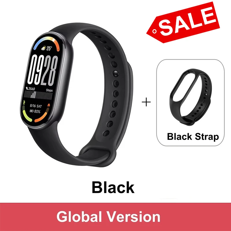 Xiaomi Smart Band 10 Global Version 1.72" AMOLED Display 21-day Battery Modes Heart Rate Broadcast Smart Watch 5ATM