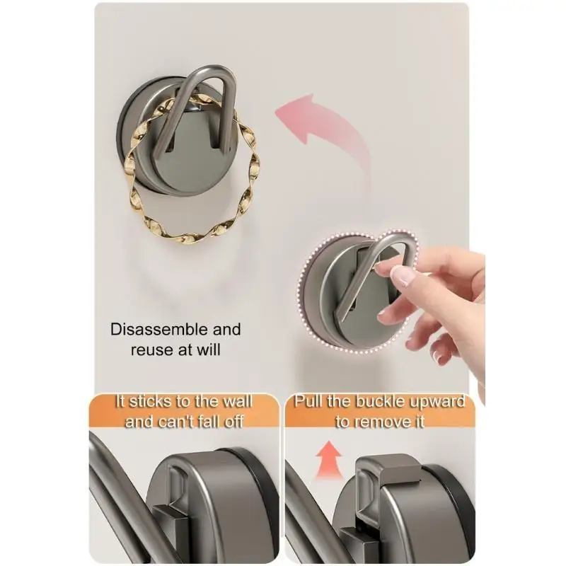 

652F 3Pieces Strong Adhesion Suction Cup Clip for Bathroom Towels and Tool