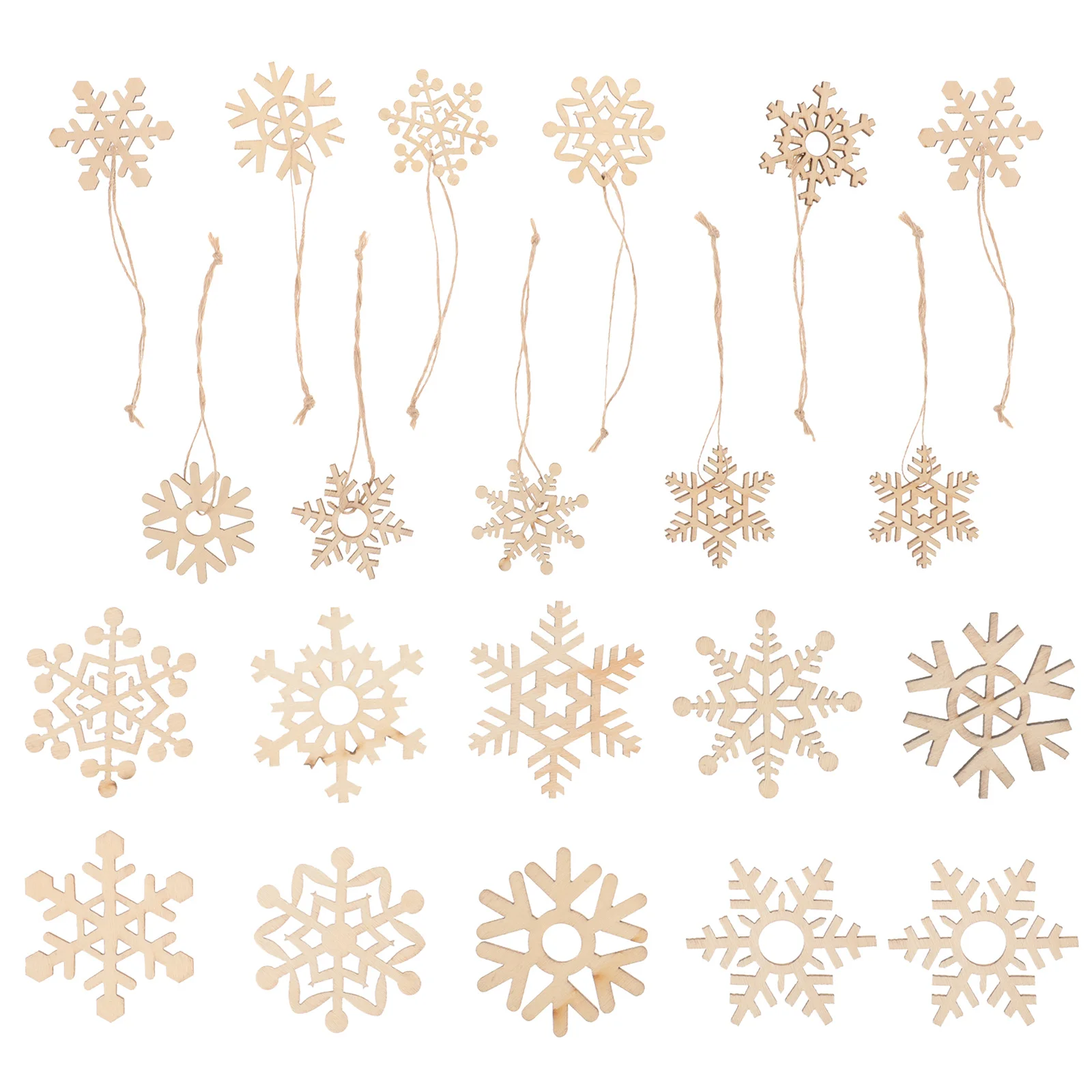 

1Set Xmas Wooden Snowflake Hanging Ornaments Christmas Tree Ornament Xmas Party Decorations Christmas Hanging Decor