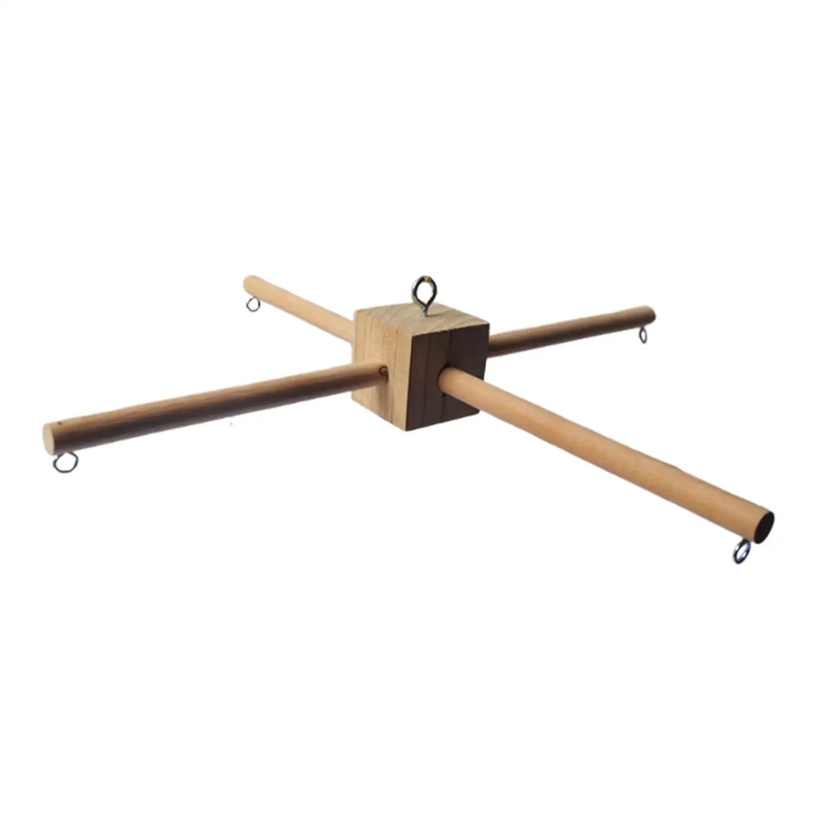 Wooden Mobile Frame Kit Easy to Install Crafts Photography Prop Mobile Bracket Kit for Nursery Room Bell Bedroom Music Box Home