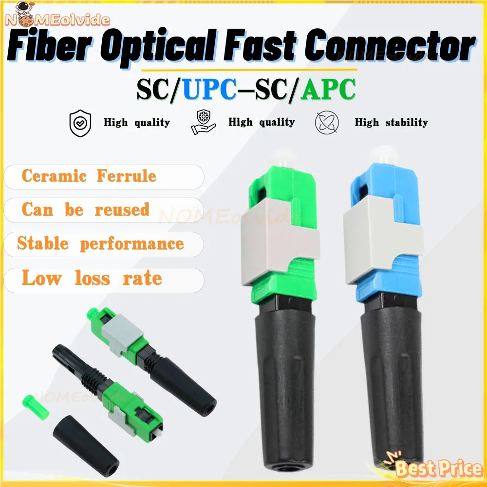 

Fast Connector SC UPC/APC Single-Mode Fiber Optic Quick connector FTTH Cold Connector Tool Field Assembly Adapter