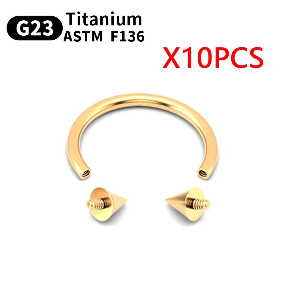 Groothandel 10 STKS Wenkbrauw Piercing Sieraden Labret Lip Stud G23 Titanium Septum Piercing Neusring C staaf Lichaam Sieraden Voor Vrouwen - afbeelding 1