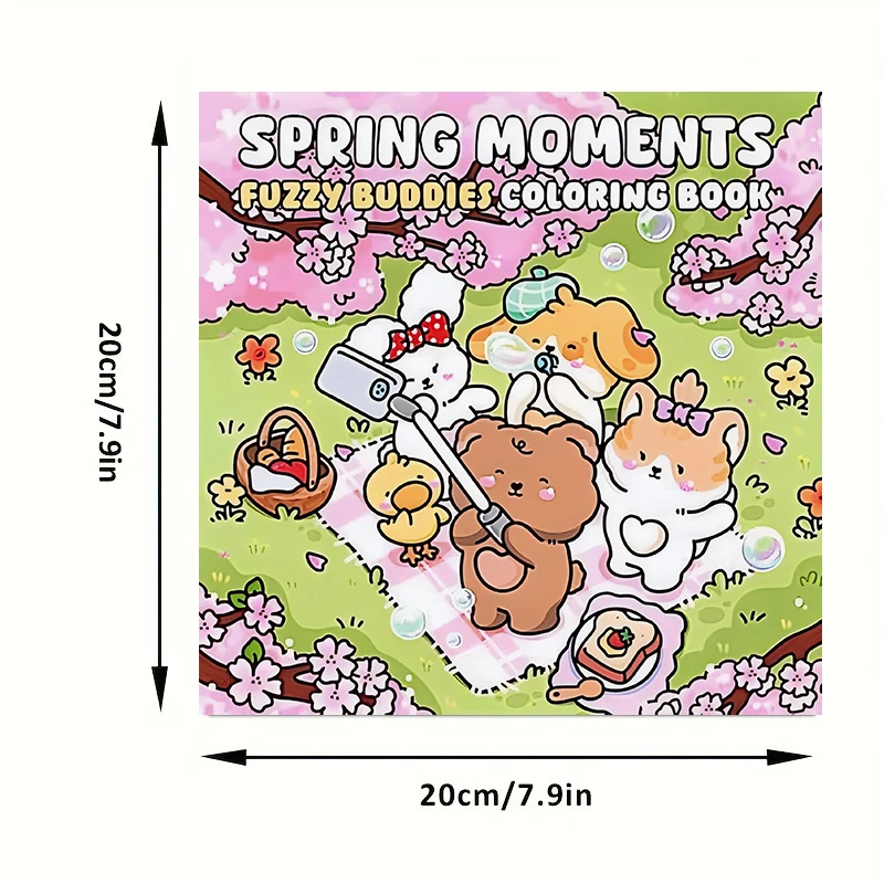 28 Pages Spring Coloring Book for Adult | Colouring Book, Drawing Supplies for Christmas, Thanksgiving