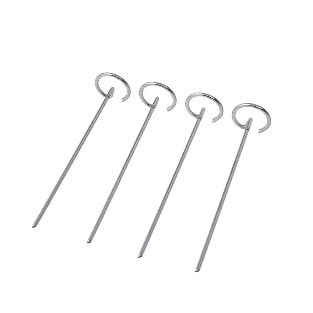 10Pcs/set Portable Metal Garden Fabric Stakes G-shaped Holding Lawns Lawn Nails Heavy-duty Garden Carpet Piles Outdoor Tents