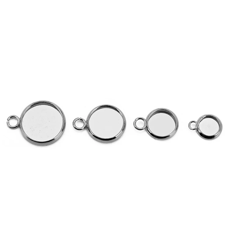 20pcs PVD Stainless Steel Necklace Pendants Settings Base