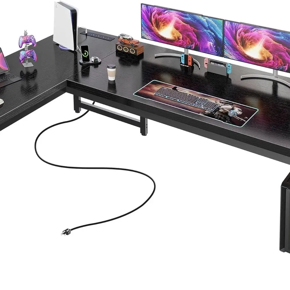 63 L-Shaped Desk Wi…