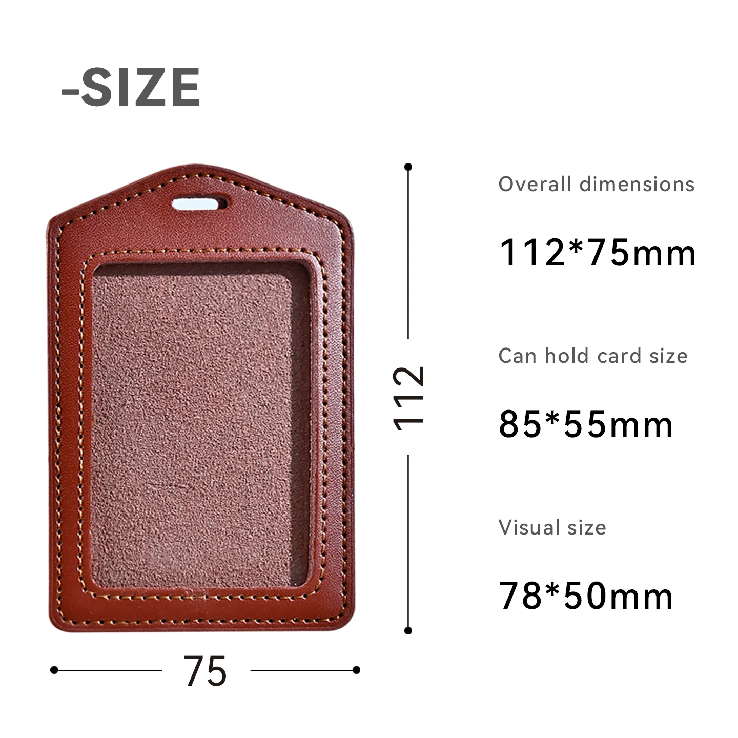 Genuine Leather Vertical ID Badge Holder with Lanyard 85x55mm Work Permit Card Case NFC Access Card Direct Swipe Cover