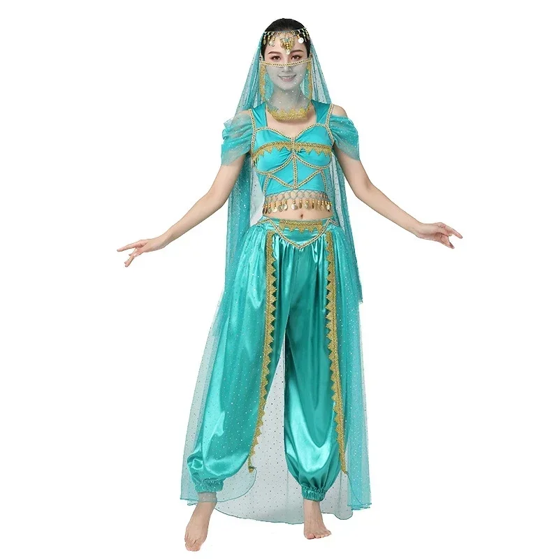 

Exotic Dance Belly Dance Costumes Set For Women 4Pcs Noble Cosplay Stage Performance Dancewear