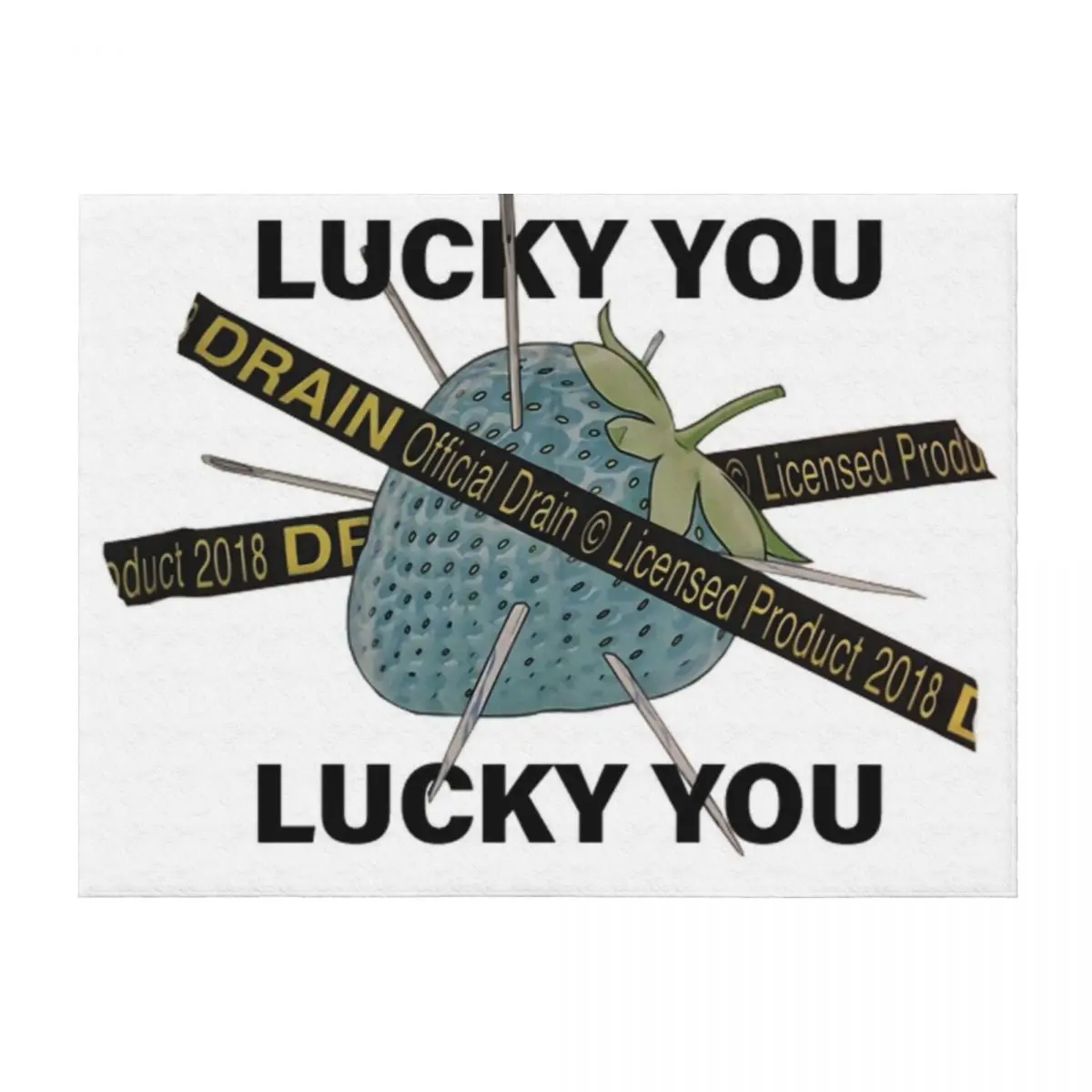 

Bladee Drain Gang Lucky You Strawberry logo Throw Blanket Thermals For Travel for babies Multi-Purpose funny gift Blankets