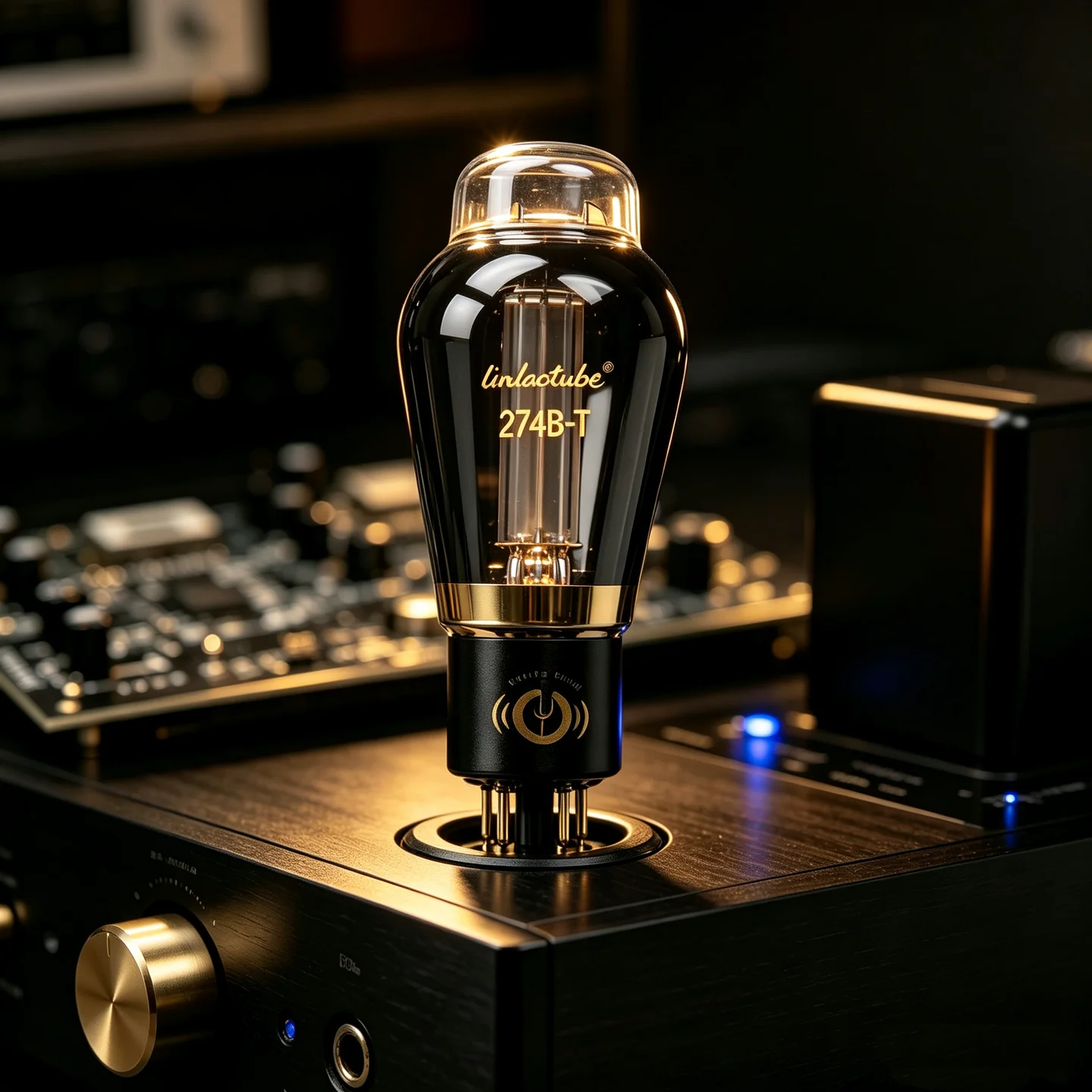 LINLAI 274B-T Vacuum Tube Carbon Crystal Glass Envelope Compatible with 5U4G/5Z3P/5R4G/5U4W/5U3C/274B  for Tube Amp DIY