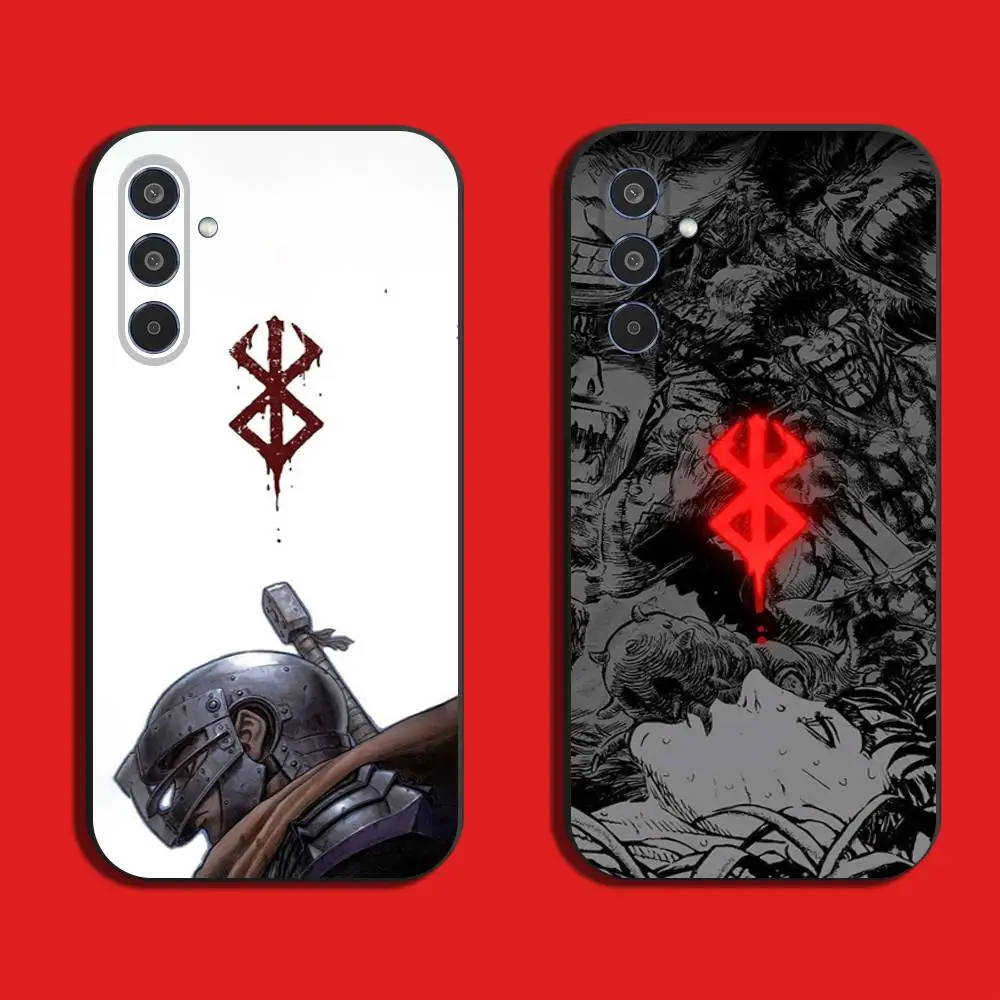 

B-erserk Ultra Thin Soft Silicone Case For Samsung Galaxy A22 A21 FE Plus Ultra A70 A71 A73 A72 Black Back Cover