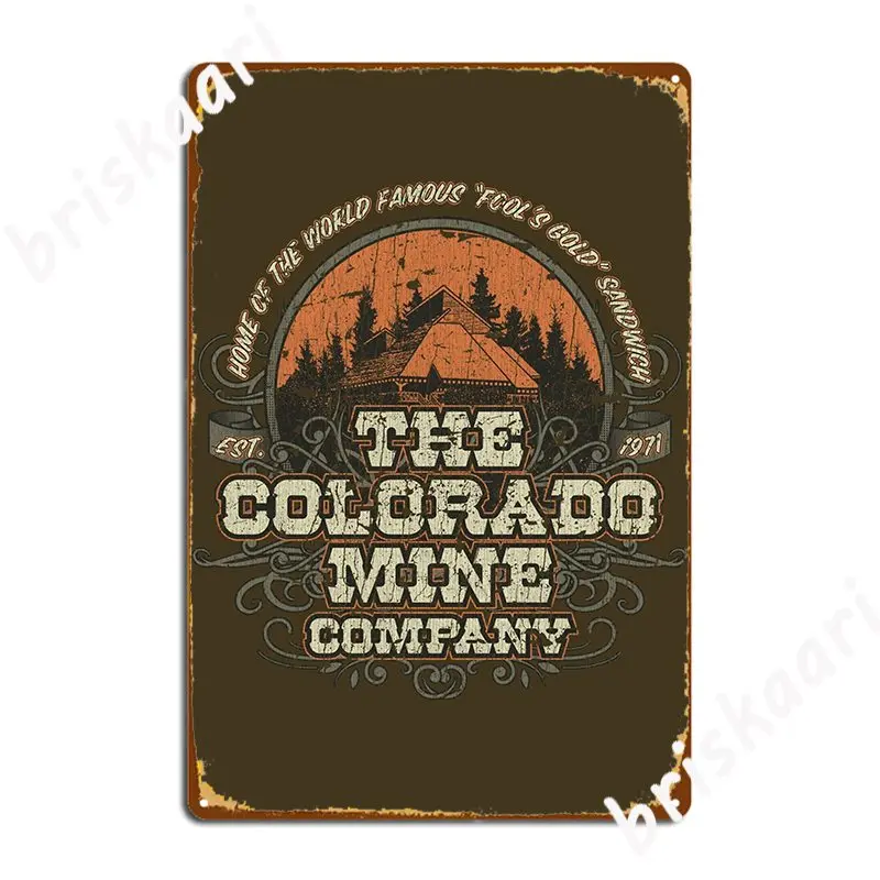 Colorado Mine Company Metal Plaque Poster Plaques Personalized Wall Cave Club Bar Tin Sign Poster