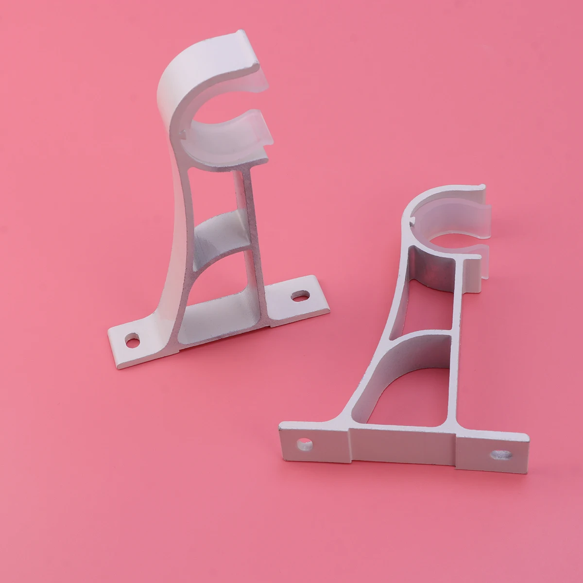 

2pcs Aluminum Alloy Curtain Rod Bracket Vintage Style Sturdy Metal Curtain Holder Thick Pole Rack Drapery Rod Mounting Door
