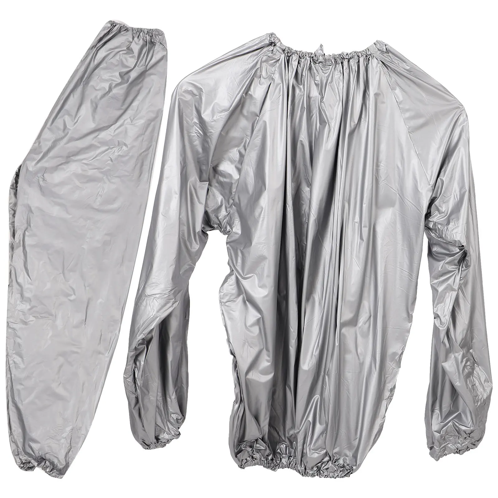 1Set Sauna Suit for Men and Women Sweat Top and Pants Polyethylene Fiber Fat Burning Fitness Clothing Home Gym Use