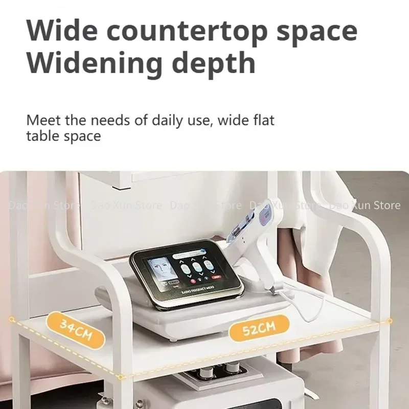 

Trolley Shopping Stainless Steel Lash Pedicure Wood Furniture Tattoo Cart Iron Salon Transparent Small Spa Makeup Dressing Table