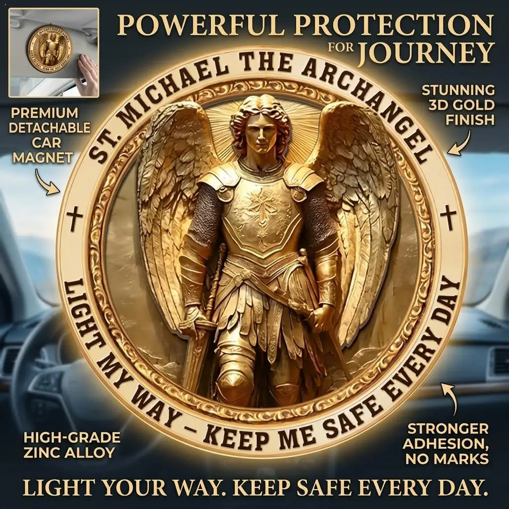 Religious Car Sun Visor Clip Commemorative Watch Over Us Challenge Coin Wishing Medal Lucky Items Gifts For Families Frien