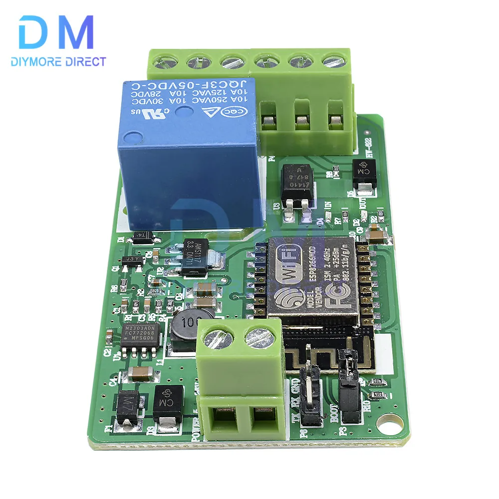 DC 7V-30V WiFi Relay Module Wireless Switch 10A 220V ESP8266 ESP-12F WIFI Delay Relay Remote Comtrol for Smart Intelligent Home