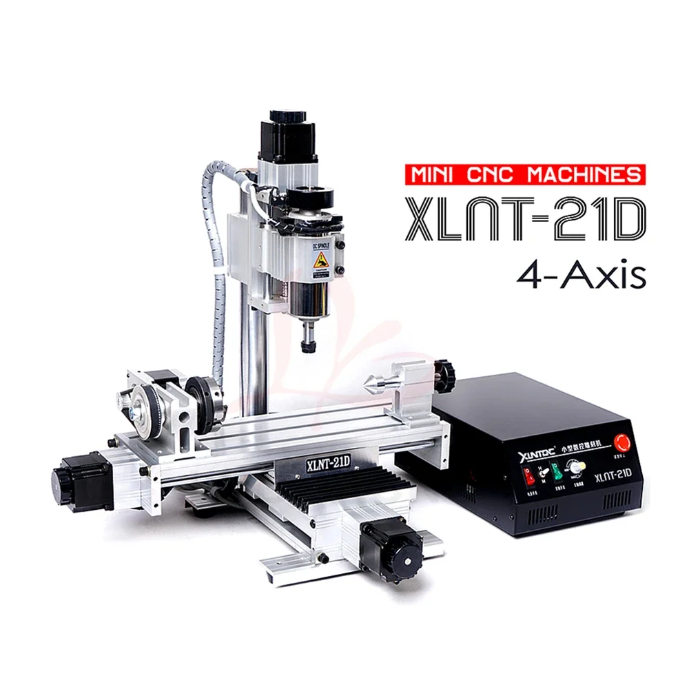 XLNTCNC XLNT-21D 300W CNC Router Engraver 3axis 4axis USB Port 230X120mm Engraving Drilling and Milling Machine for Woodworking