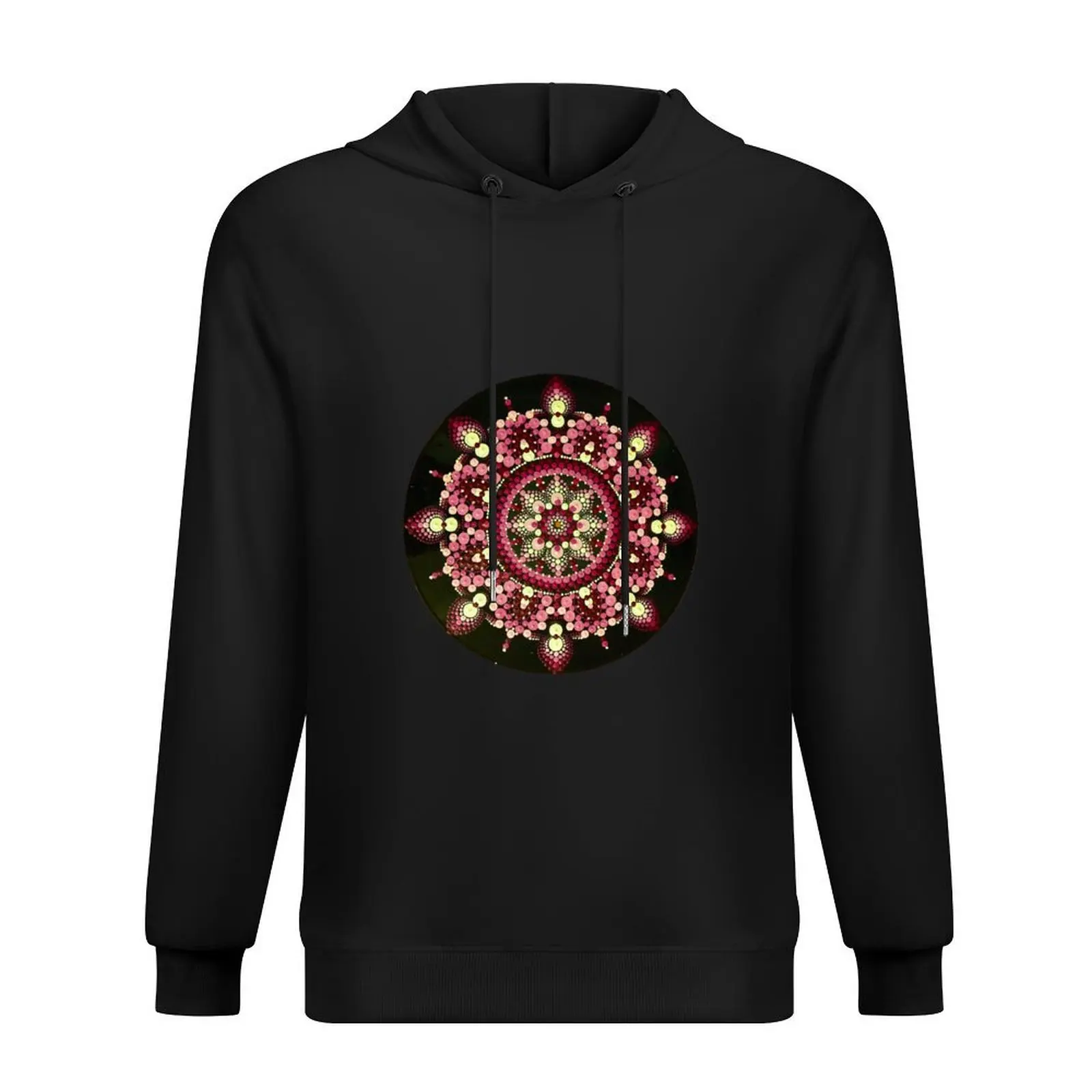 

Mandala Dot Painting purples Hoodie blouse male clothes korean style clothes mens clothing hoodies for men high quality