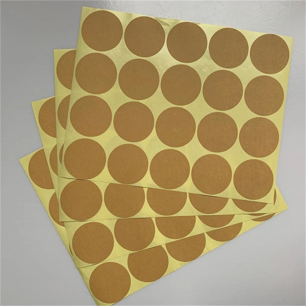 20mm 25mm Nuovo adesivo sigillo Kraft rotondo vuoto vintage per prodotti fatti a mano Adesivo sigillante regalo rotondo Etichette per appunti fai da te