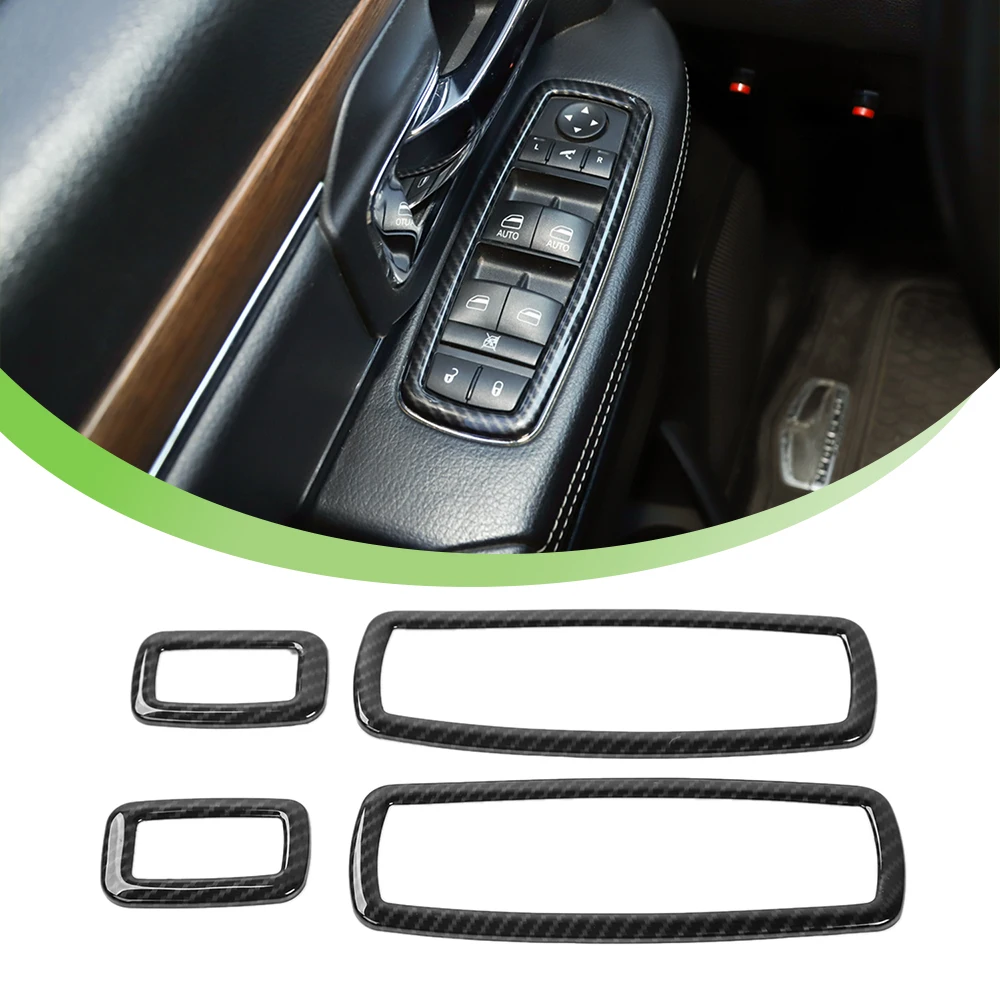 

Car Window Lift Button Switch Decoration Cover Trim for Dodge Charger Durango 2011+ RAM 2010+ JCUV 2009-2020 Interior Accessory