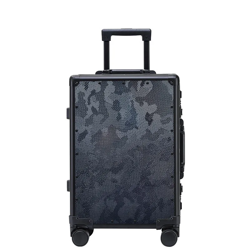 SUSHIMU carbon fibre Suitcase Wide Handle Travel Suitcase Men 20 24 26 Carry-On Luggage Women PC Aluminum Frame Trolley Case