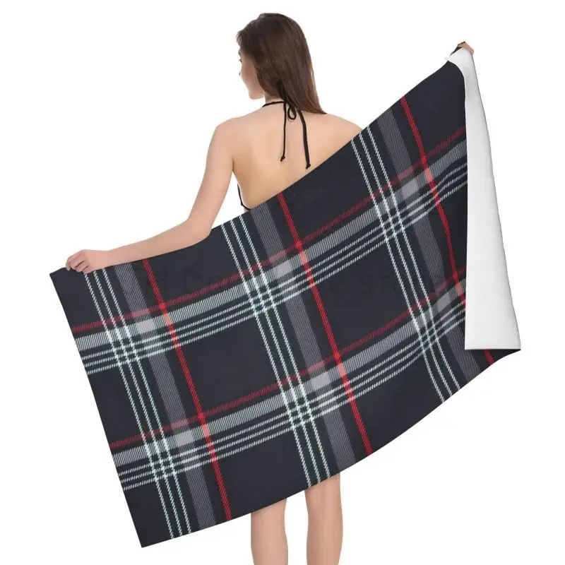 

Пользовательские пляжные полотенца GTI Tartan, банное полотенце для душа, сауны, путешествий, спа, впитывающее быстросохнущее полотенце из микрофибры для спорта, тренажерного зала, плавания